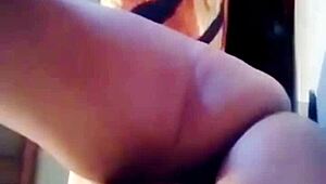 My exotic Latina girlfriend gets so hot she masturbates wildly with a cucumber alone