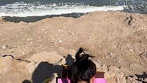 Naughty Petite Babysitter Bent Over for Quick Outdoor Creampie Pound!