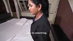 bellattrix starts as innocent hotel maid but descends into dirty deepthroat and rough doggystyle taboo