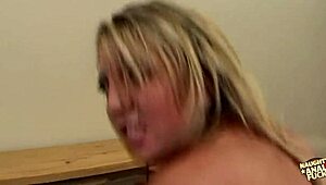 blonde begs 'give me more cum from your huge cocks guys'