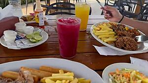 i fuck desperate tourist after workout tease