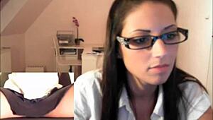 cutie teases and sucks cock hard on webcam show