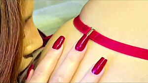 Ana Miller pounds Karen Oliver's tits and ass!