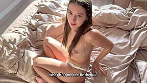 Złapałem stefsię przy waleniu konia w wielką dupę i ciasną cipkę... rżnęliśmy ostro do creampie w środku