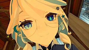 yukoshvr furina confidently takes charge over goth rider