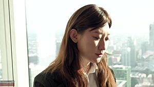 Horny Asian Coworkers in Tight Office Leggings Beg for My Cock Fuck!