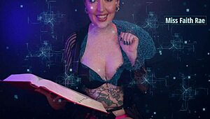 A horny pet locked in chastity cage gets miss faith rae's dirty femdom instructions to edge without orgasm.