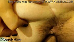 kimberly lewis teases with big bouncing boobs in threesome footjob double blowjob cumshot