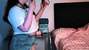 pov cute thick latina twerks her big ass then takes doggystyle pounding in bedroom