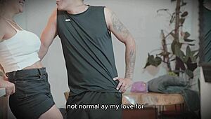 big ass horny stepmom sneaks taboo fuck with huge cock stepson while home alone