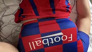 big ass cheerleader takes two cocks deep, you watching this?