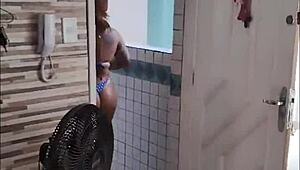 naughty redhead tricks hubby, rides neighbor's cock for facial creampie