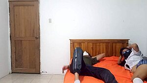 Stepbrother Joins Latina Student for Wild Dildo Fantasy Ride!