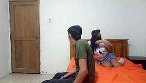 Stepbrother Joins Latina Student for Wild Dildo Fantasy Ride!
