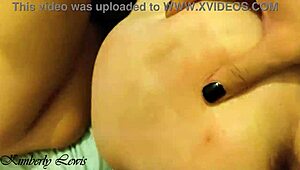 kimberly lewis teases with big bouncing boobs in threesome footjob double blowjob cumshot