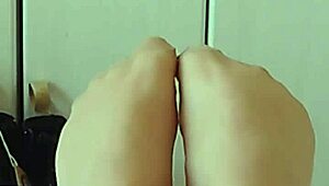 Seductive Feet In Sheer Pantyhose Beckon A Passionate Lover's Caress