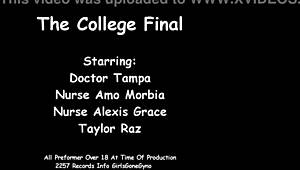 taylor raz preps for college finals with nurse toys backstage