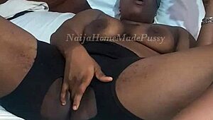 chatting with bf makes my fat ebony pussy drip wet