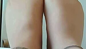 Seductive Feet In Sheer Pantyhose Beckon A Passionate Lover's Caress