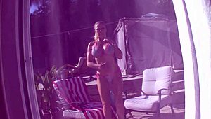 dyanna lauren's massive fake tits bounce in super sexy cougar pov blowjob