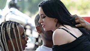 Tattooed Anna De Ville Craves Double Penetration From Big Black Cocks In Threesome