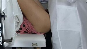 stepmom joins teen first gyno visit ripping uniform pussy taboo