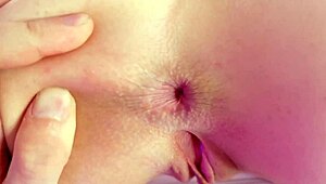 watch perfect tight asshole closeup as creampie fills sweet step sis riding cowgirl wet pussy lips