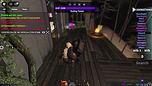 White Slut And Brazilian Friend Fucked Hard On Roblox!