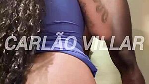 Brazilian brunette grabs my big cock for sensual orgasmic fucking in romance.