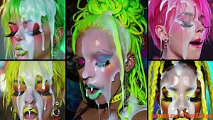 redhead hotties take massive creampie facials and cumshots in colorful hairstyles