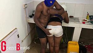 I CATCH my stepsister's BIG ASS in the kitchen BENT OVER and we FUCK DOGGYSTYLE till ORGASM this morning!