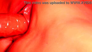 dildo her shaved pussy deep?