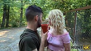 Blonde Picks Up Stranger In Forest Makes Boyfriend Watch Outdoor Amateur Fuck