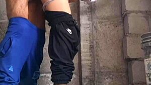 Hermanastra sneaks from college for secret outdoor public fuck with perfect latina body on display