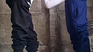 Hermanastra sneaks from college for secret outdoor public fuck with perfect latina body on display