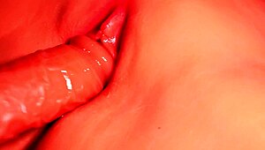 dildo her shaved pussy deep?