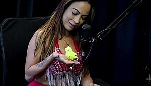 brazilian teen latina belinha baracho's casting interview turns swinger group toy fetish on sheer red