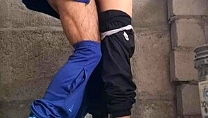 Hermanastra sneaks from college for secret outdoor public fuck with perfect latina body on display