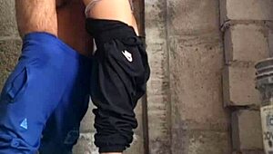 Hermanastra sneaks from college for secret outdoor public fuck with perfect latina body on display