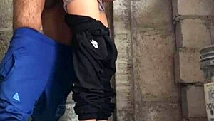 Hermanastra sneaks from college for secret outdoor public fuck with perfect latina body on display