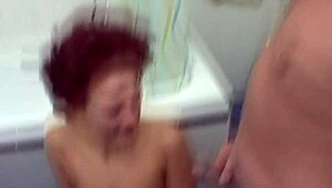 Hungarian amateur babe sucks deep on massive baseball bat toy close up