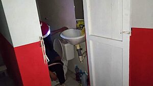 hey check this masked latina whore flashing mature pussy in warehouse