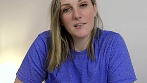 Clara Dee chats dirty as you missionary fuck her shaved nympho pussy to orgasm