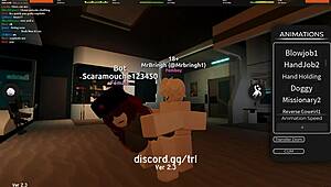 whoa roblox babe gets clothes ripped off for wild fucking sesh... check desc!
