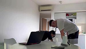 Girlfriend surprises me with new fuck doll so i pound both their wet pussies hard