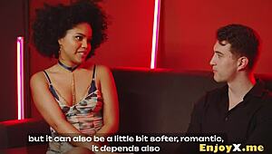 brunette couple's kitchen fantasy turns rough with hairy pussy licking and gonzo cumshots