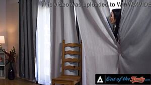 Teen sneaks peeks at smoking hot stepmom shay sights craving her milf pussy desperately