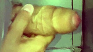 Ever seen a cuckold hubby jerk off so desperately in the bathroom?