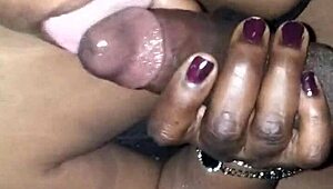 Cheating ebony wife slurps monster black cock in hood 🍆💦😍