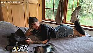 Daddy's Blonde Babysitter Plugs Juicy Ass with Buttplug Toys Fingering Shaved Pussy Lingerie Roleplay